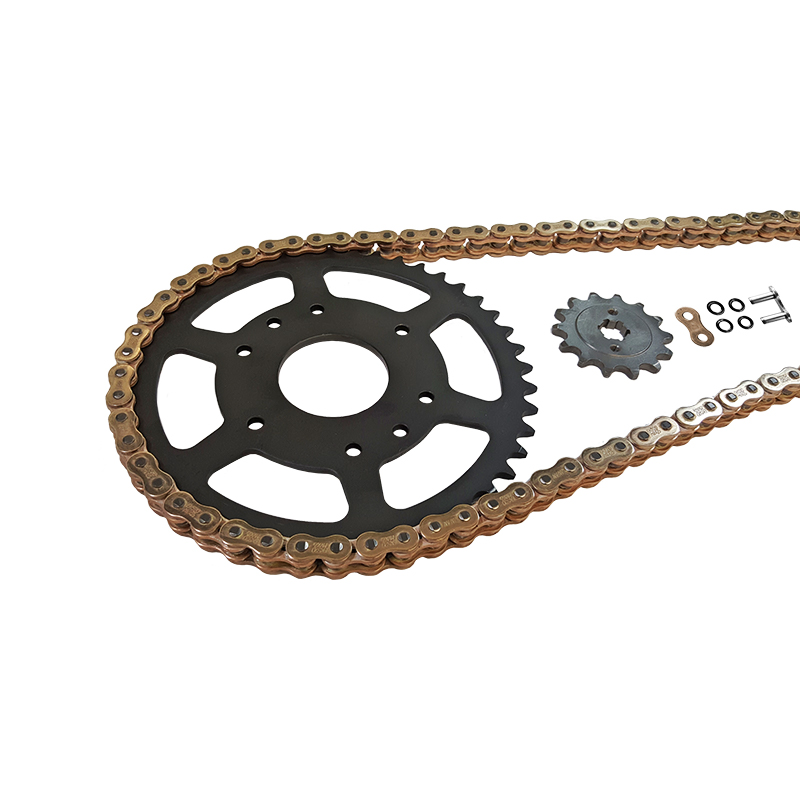 EK-Chain Kettensatz 520 MVXZ-2 für Honda CB500X 2019-, CB500F 2021- , CBR500R 2021-, CB500 Hornet 2024-, NX500 2024- Farbe Gold
