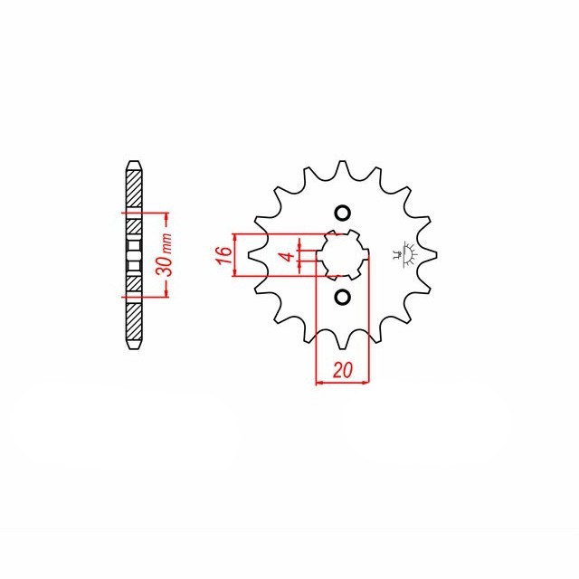 Ritzel, 13 Zähne, Teilung 428