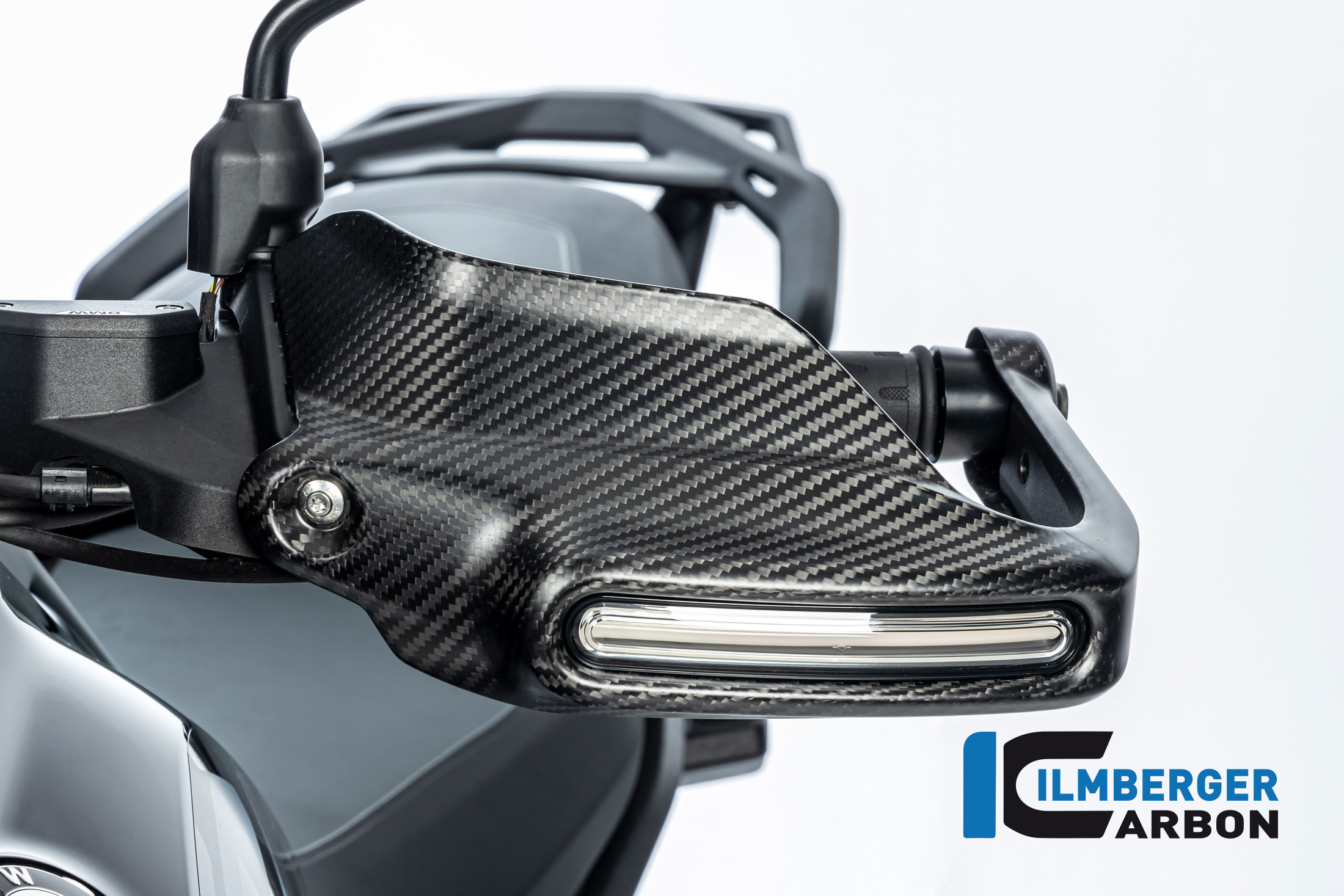 Ilmberger Carbon Handprotektor groß mit Blinkeraufnahme links, matt, BMW R1300GS 2023-