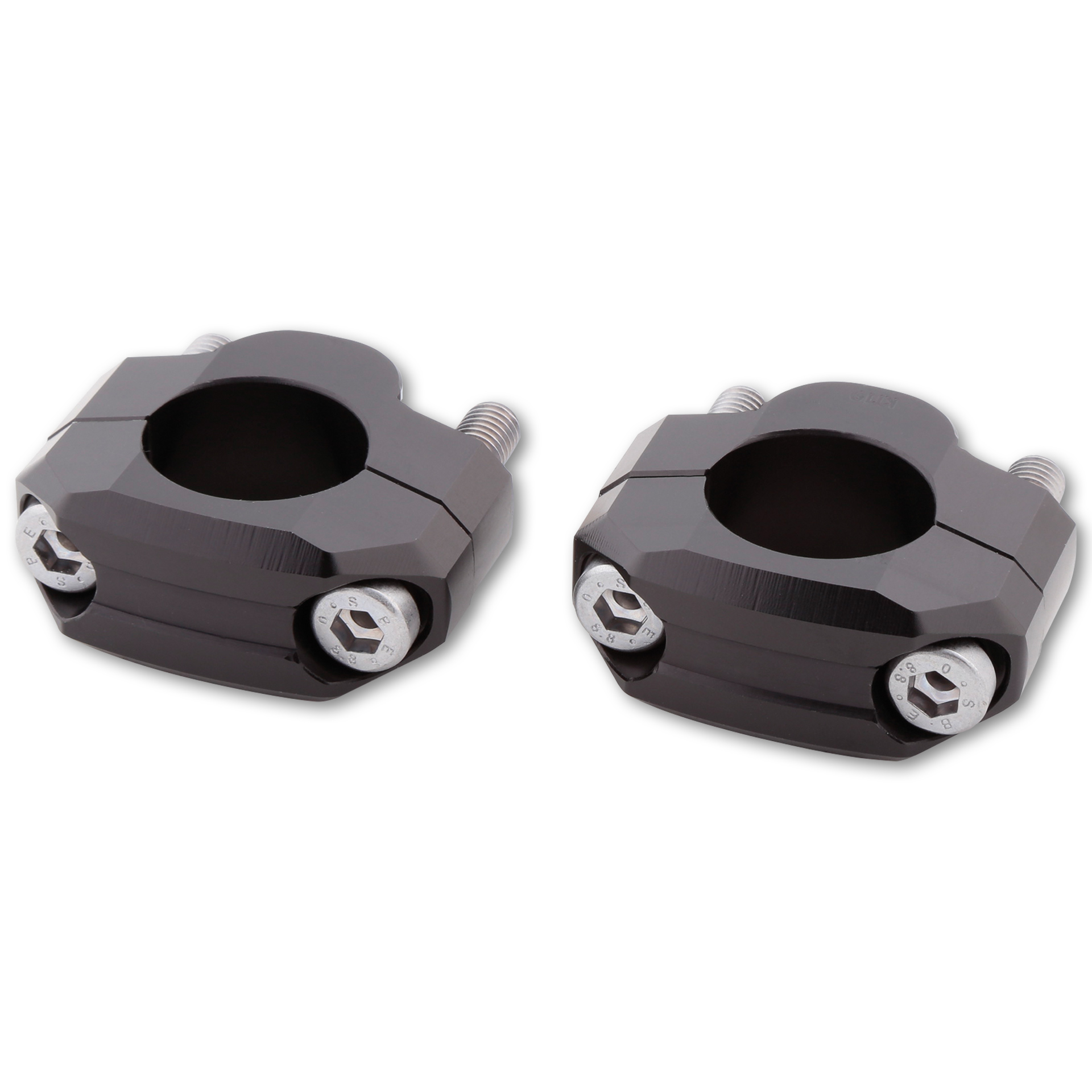 LSL Klemmbock-Kit für KTM 125 Duke, 390 Duke, von Ø26,5 auf Ø28,6 mm, schwarz