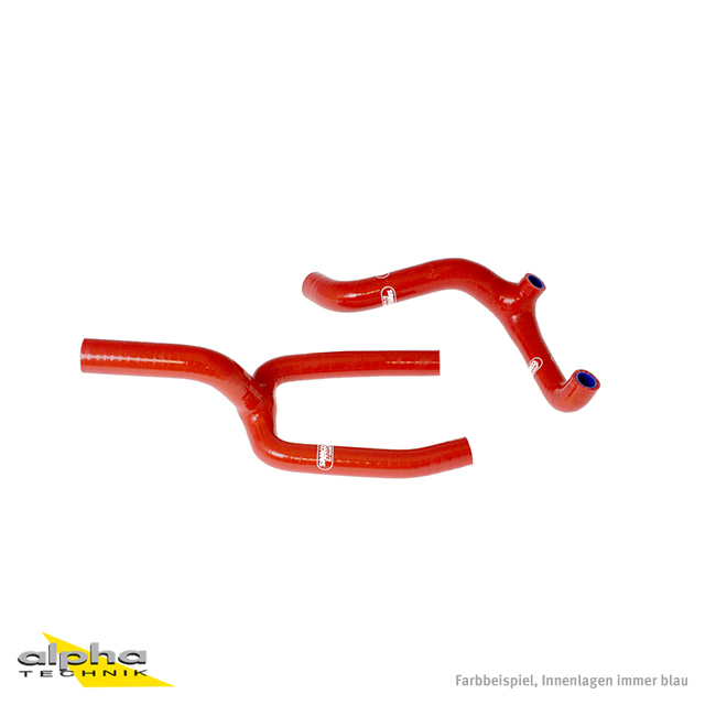 SAMCO SPORT Siliconschlauch Kit Y-Stück - Race Design rot für Husqvarna CR125 WR125 Modelljahr 2006-2013