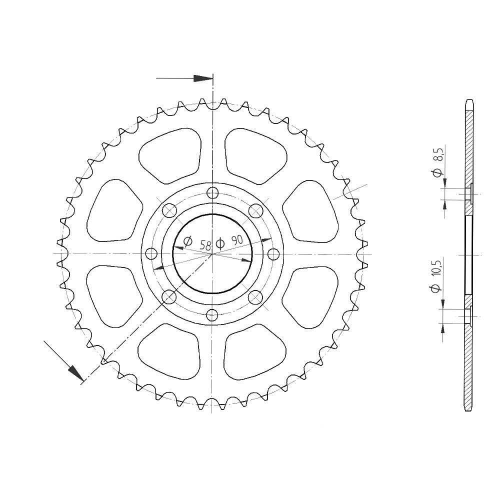 ENUMA Kettensatz 520 HO für KTM 125 Duke Modelljahr 2011-2013