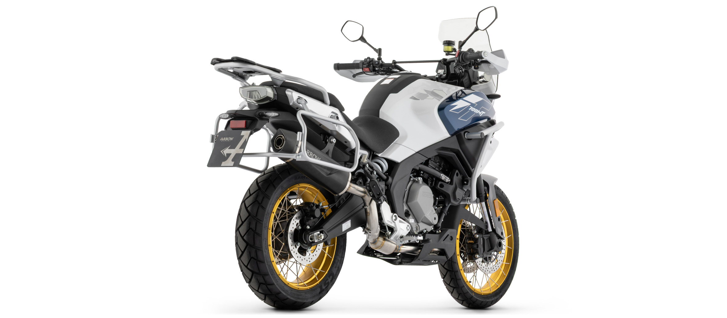 ARROW Auspuff DARK INDY RACE EVO für CF Moto 700MT Adventure, 2025-, Aluminium schwarz