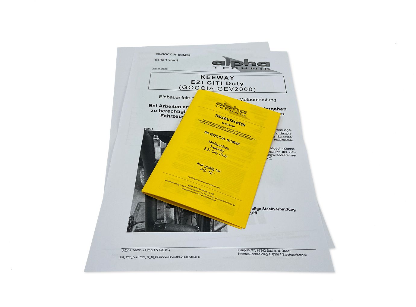 Drosselkit Mofa für EZI / Keeway City Duty, Typ GOCCIA-GEV2000, Modelljahr 2023-