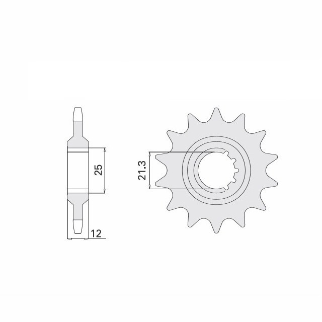 DID Kettensatz mit 520VX3 Kette, Farbe standard, für Husaberg FS650, Modelljahr 2003-2008