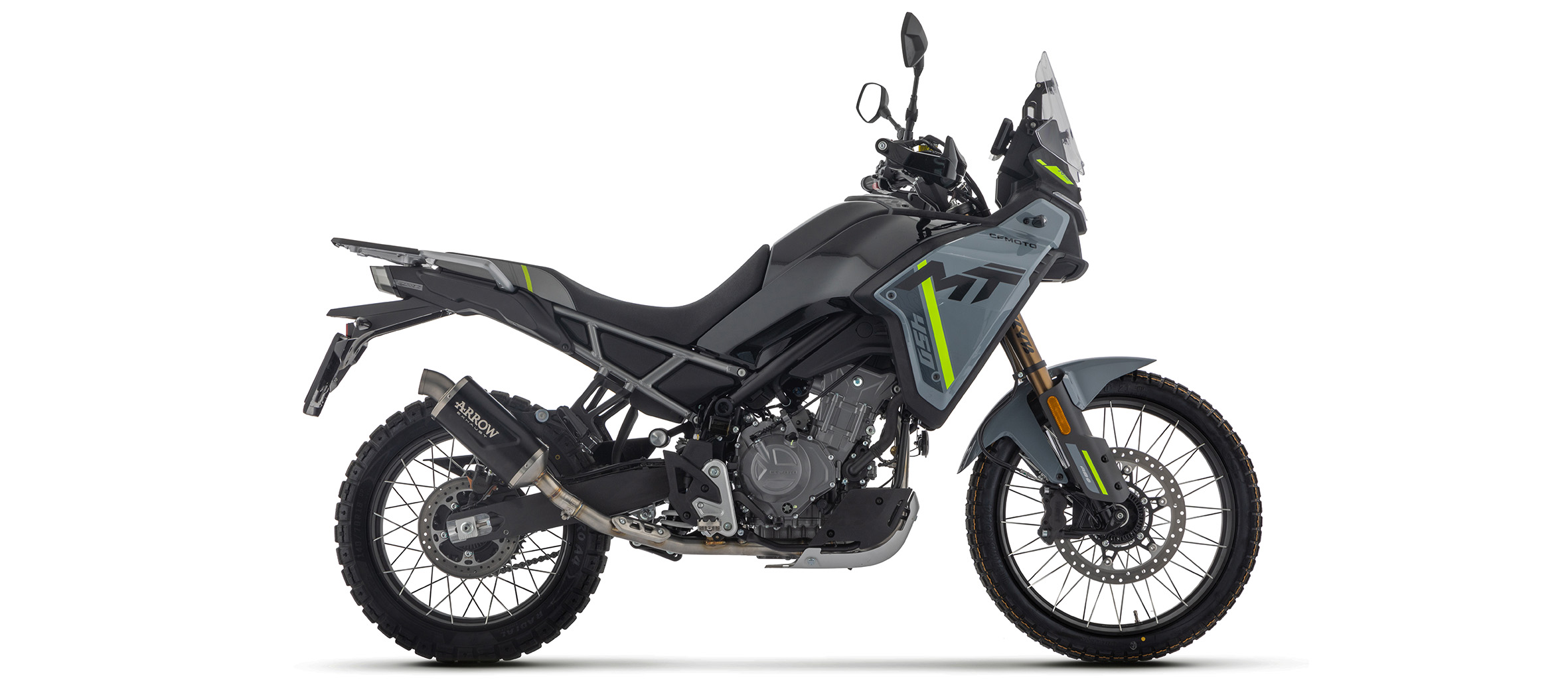 ARROW Auspuff INDY RACE EVO DARK Aluminium schwarz für CF Moto 450MT 2025-