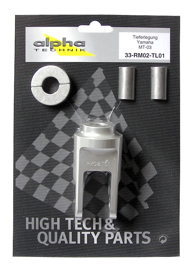 alpha Technik Tieferlegungssatz 30mm für Yamaha MT03; Typ RM02; Modelljahr 2006-