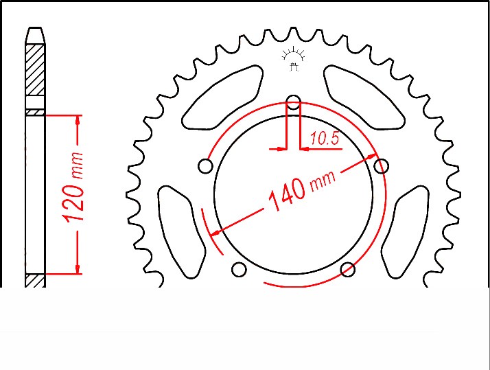 EK Chain Kettensatz für Zontes 310 T1 T2 2021-2022