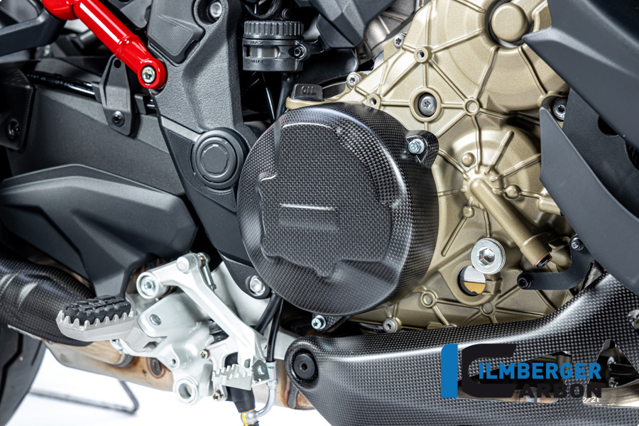 Ilmberger Carbon Kupplungsdeckelabdeckung, matt, Ducati Multistrada V4 Pike's Peak 2022-, Diavel V4 2023-
