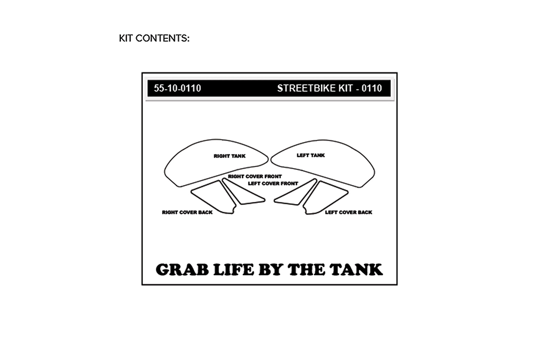 Stompgrip hybrid, Volcano, für Suzuki GSR750, 2012-2015, GSX-S 750, 2015-2016