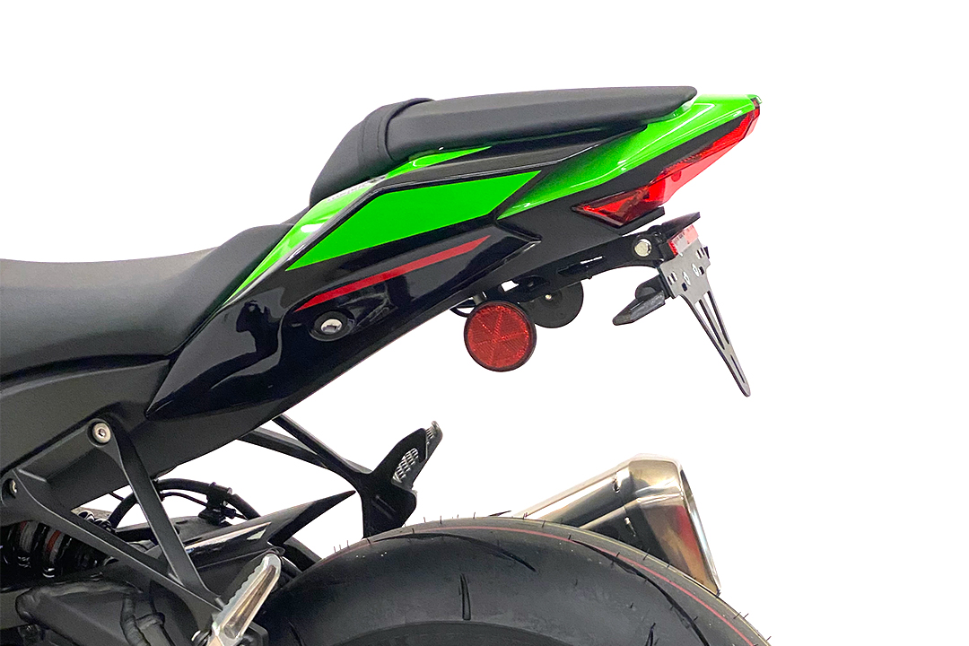 alpha Technik Kennzeichenhalter Edelstahl für Kawasaki Ninja ZX-10R ab Modelljahr 2022-