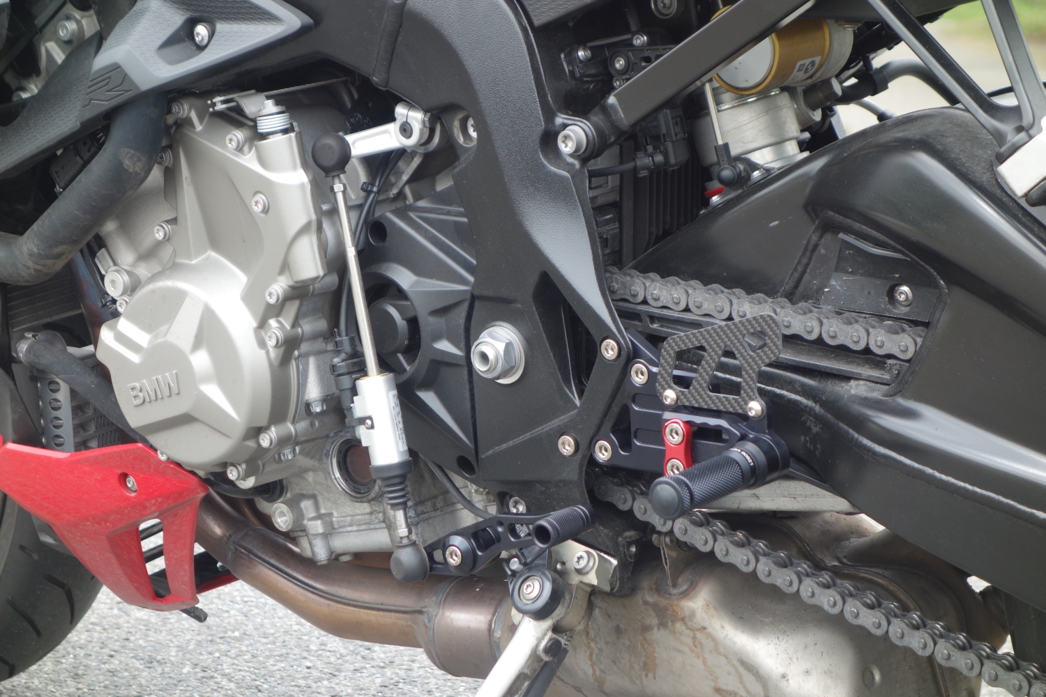 LSL 2Slide Rastenanlage für BMW S1000RR, 2017- , schwarz-rot