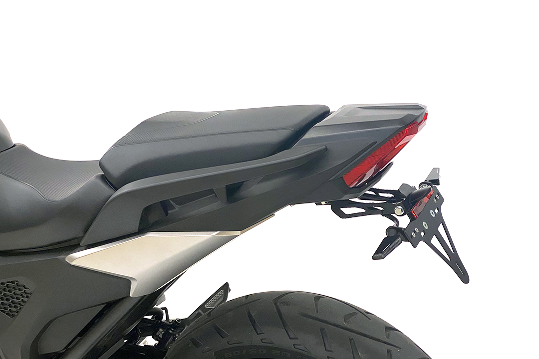 alpha Technik Kennzeichenhalter Edelstahl schwarz für Honda NC750X ab 2021-