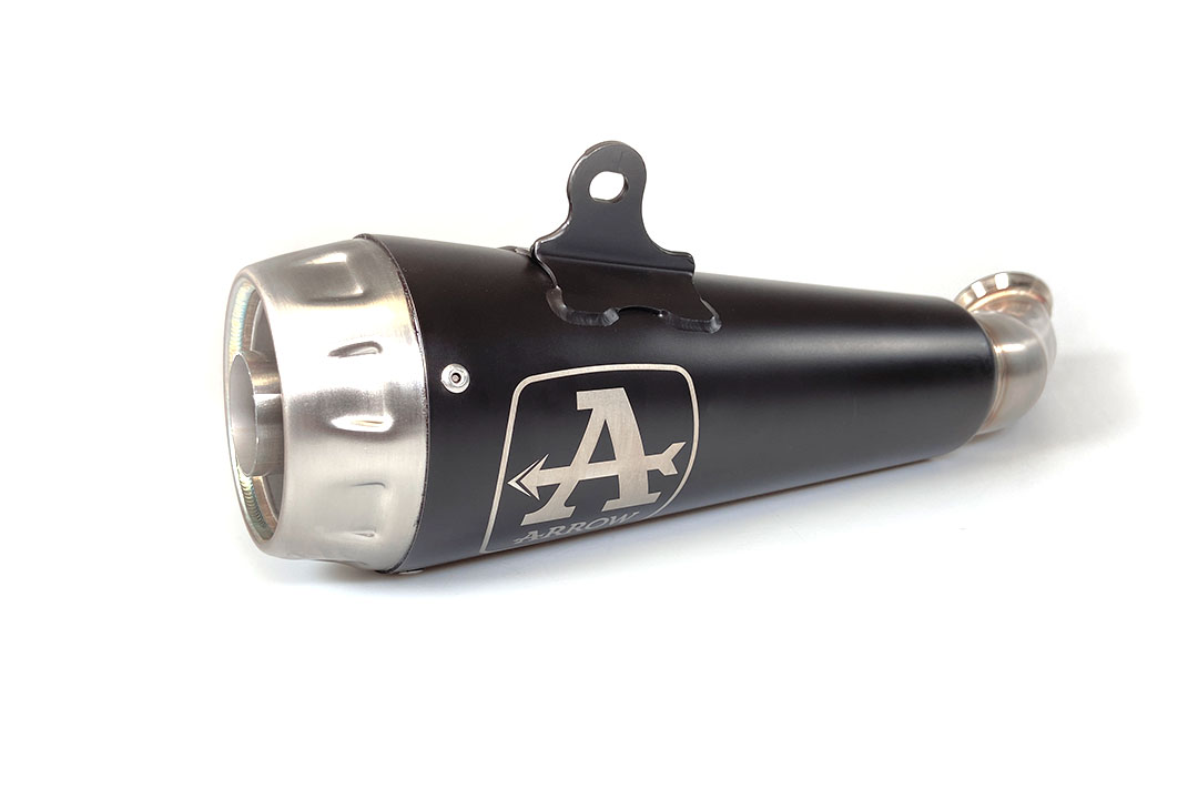 ARROW Auspuff DARK PRO-RACE  für KTM 125RC / 390RC / 125 DUKE / 390 DUKE 2017-2020, Edelstahl schwarz