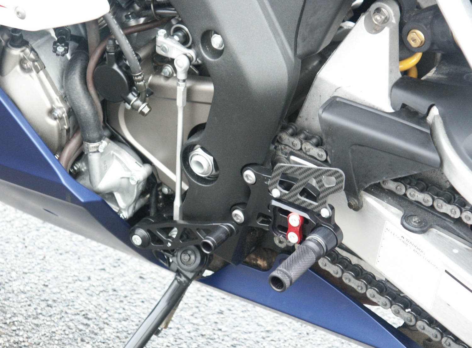 LSL 2Slide-Rastenanlage für Honda CBR1000RR, -2007, schwarz-rot