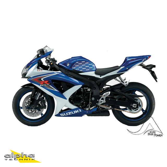 Stompgrip schwarz, Volcano, für Suzuki GSXR600, 2008-2010
