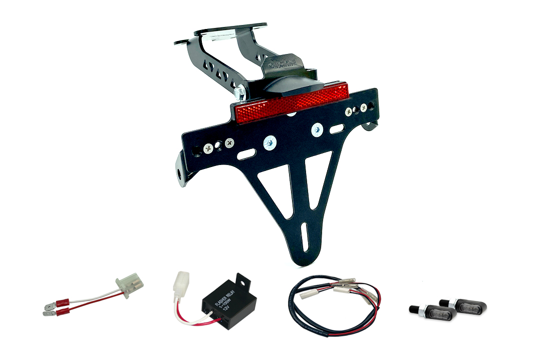 alpha Technik Kennzeichenhalter-Blinker-Kit M-LED für Yamaha YZF-125R ab Modelljahr 2019 (Hinten)