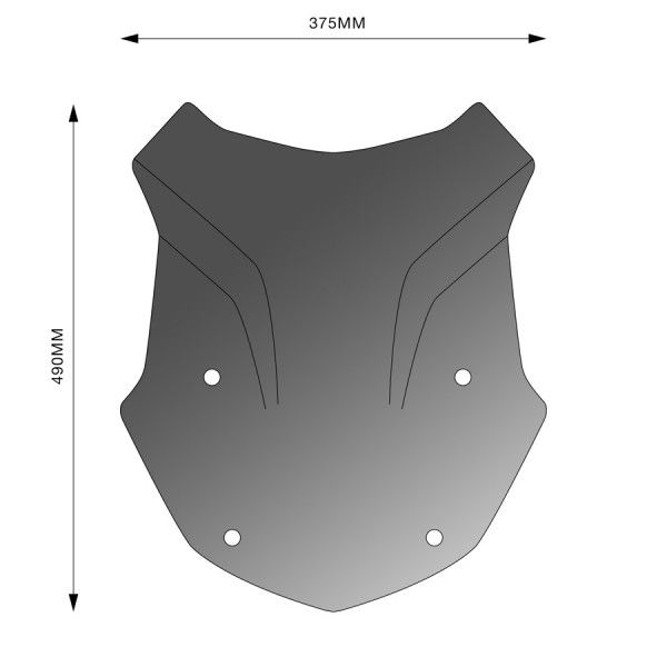 Barracuda Windschild Aerosport Plexiglas für BMW R1250GS rauchgrau