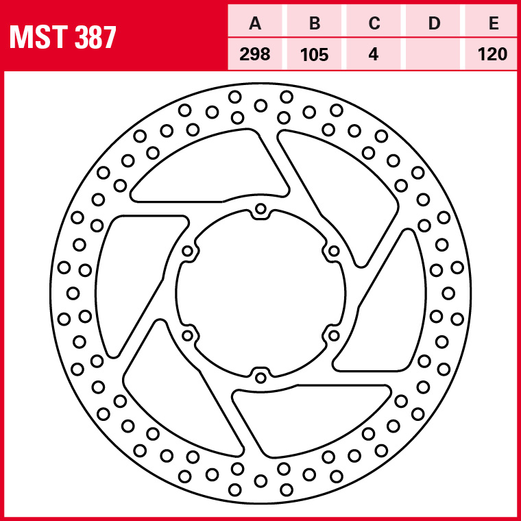 TRW Bremsscheibe Allround starr MST387
