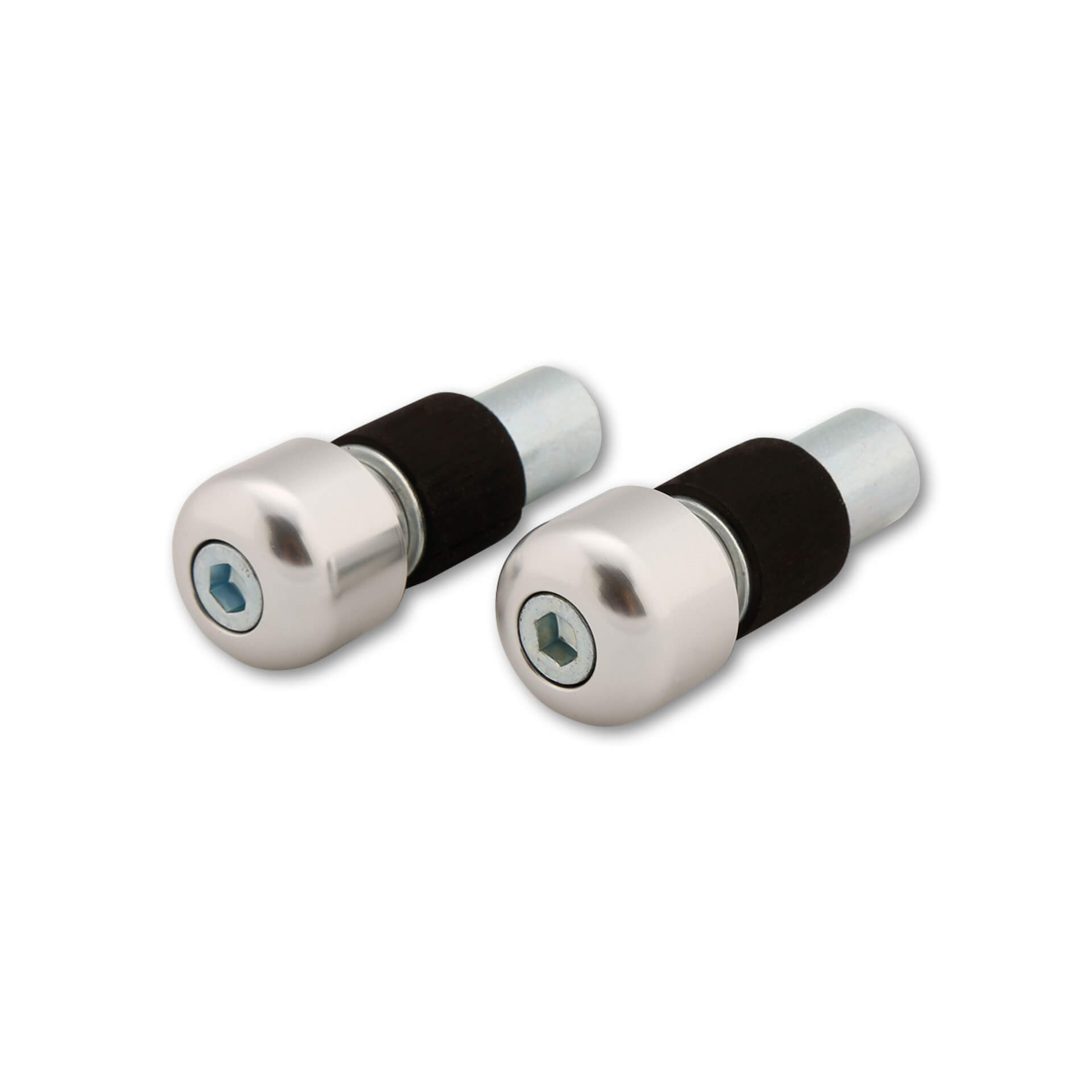 LSL Lenkerendstücke zylindrisch, klein, für 18 mm Innendurchmesser, für Stahllenker, silber