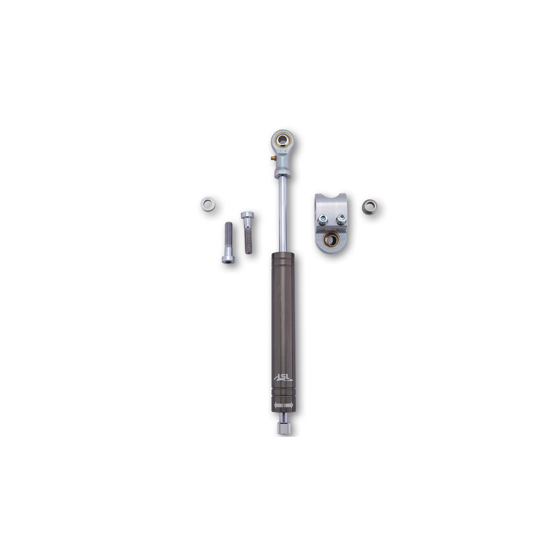 LSL Lenkungsdämpfer Kit mit Teilegutachten für Yamaha YZF-R1,  2006-, titan, Tank/Gabelbrücke