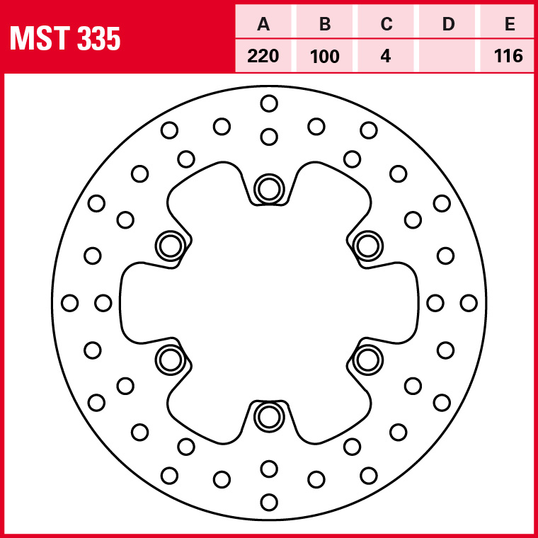 TRW Bremsscheibe Allround starr MST335