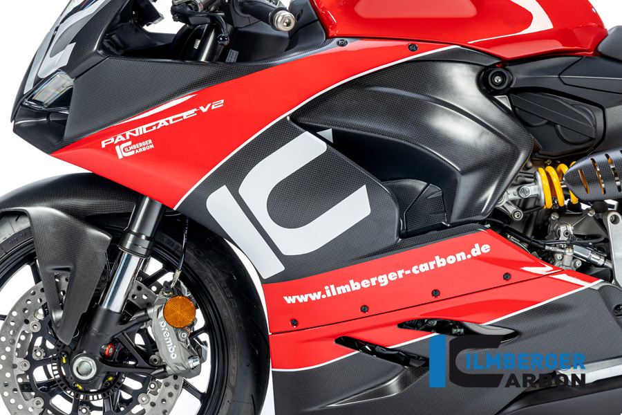 Ilmberger Carbon Verkleidungsseitenteil links, matt, Ducati Panigale V2 2020-