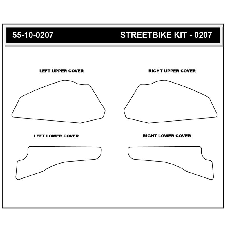 Stompgrip Tank Pad schwarz, Icon, Streetbike Tank Kit - Tank Seiten, für Ducati, Multistrada V4 Rally 2022-2025