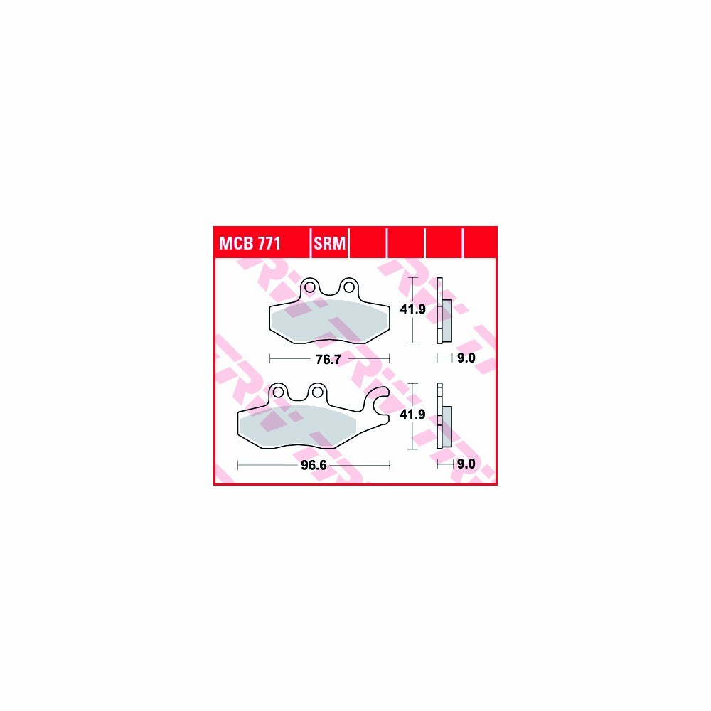TRW Bremsbelagsatz Allround MCB771 hinten