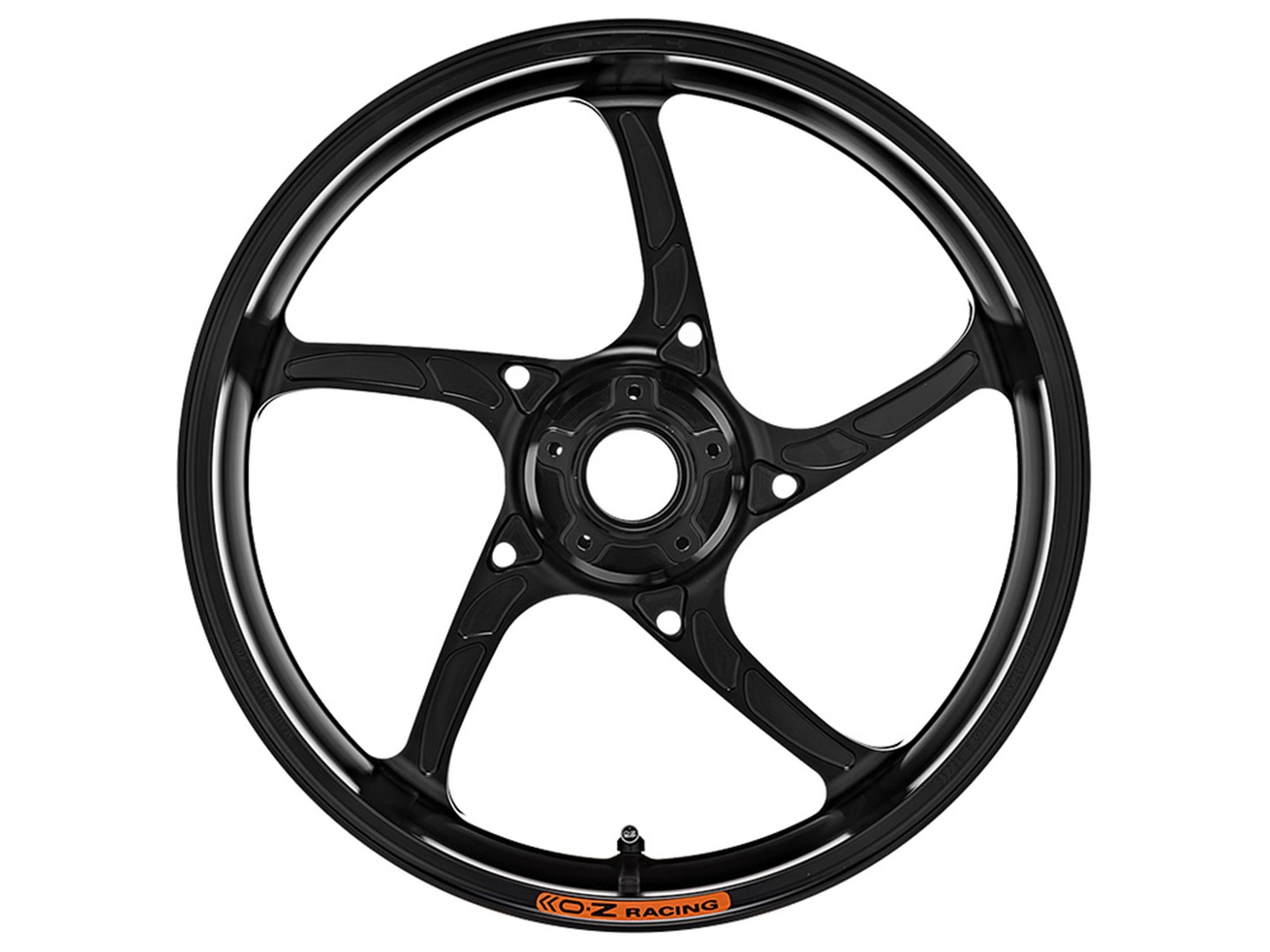 OZ Piega Aluminium hinten in schwarz glänzend für Triumph Daytona 675(R), 2013-2017 und Street Triple 675, 2013-2016 und Street Triple 765 (R/S/RS), 2017-2020