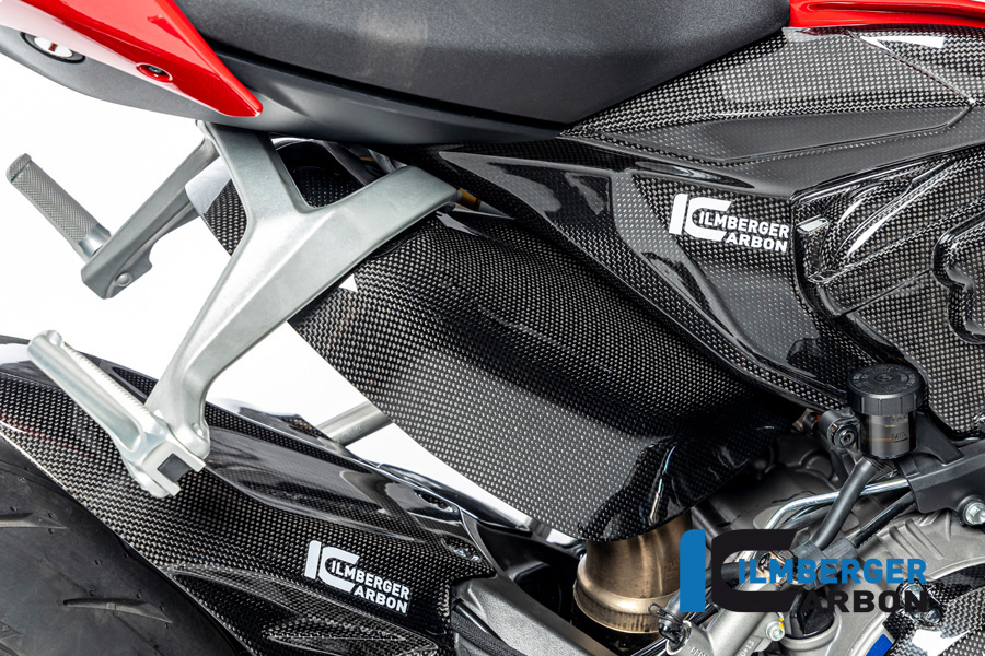 Ilmberger Carbon Auspuffhitzeschutz, glänzend, Ducati Streetfighter V2,  2022-
