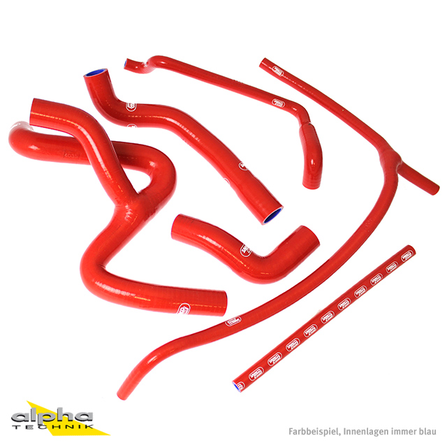 SAMCO SPORT Siliconschlauch Kit rot für Aprilia SMV 1200 Dorsoduro Modelljahr 2010-2015