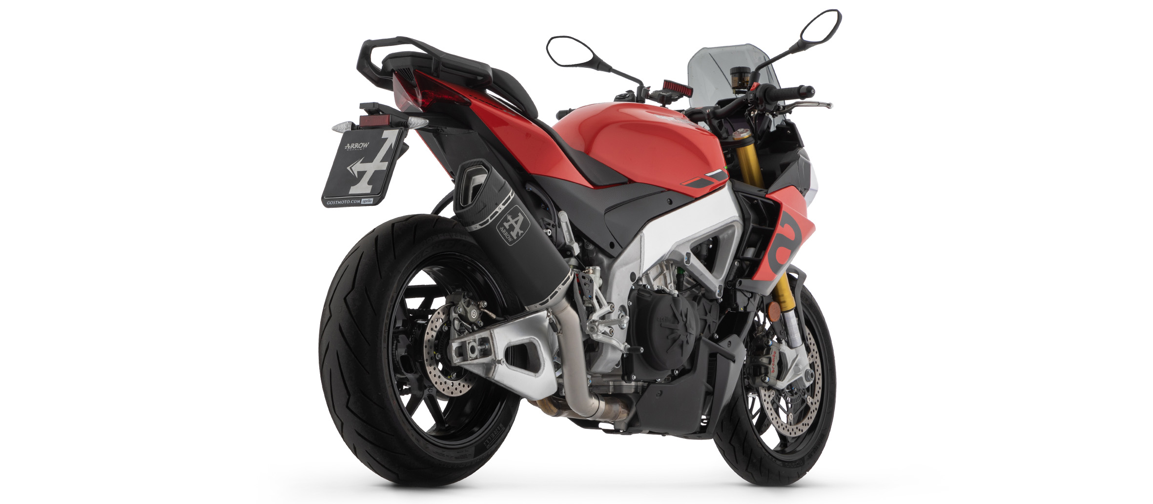 ARROW Racing-Auspuff PISTA DARK mit Titan Zwischenrohr für Aprilia RSV4 1100 Factory 2021-, Tuono V4 2025-