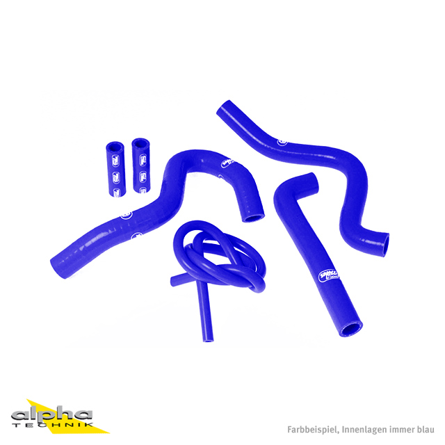 SAMCO SPORT Siliconschlauch Kit blau für Kawasaki KX250 Modelljahr 1994-1998