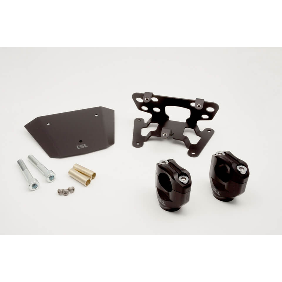 LSL Klemmbock-Kit 28,6 mm, für Yamaha MT07,  2014-2017, incl. Amature-Halter, schwarz