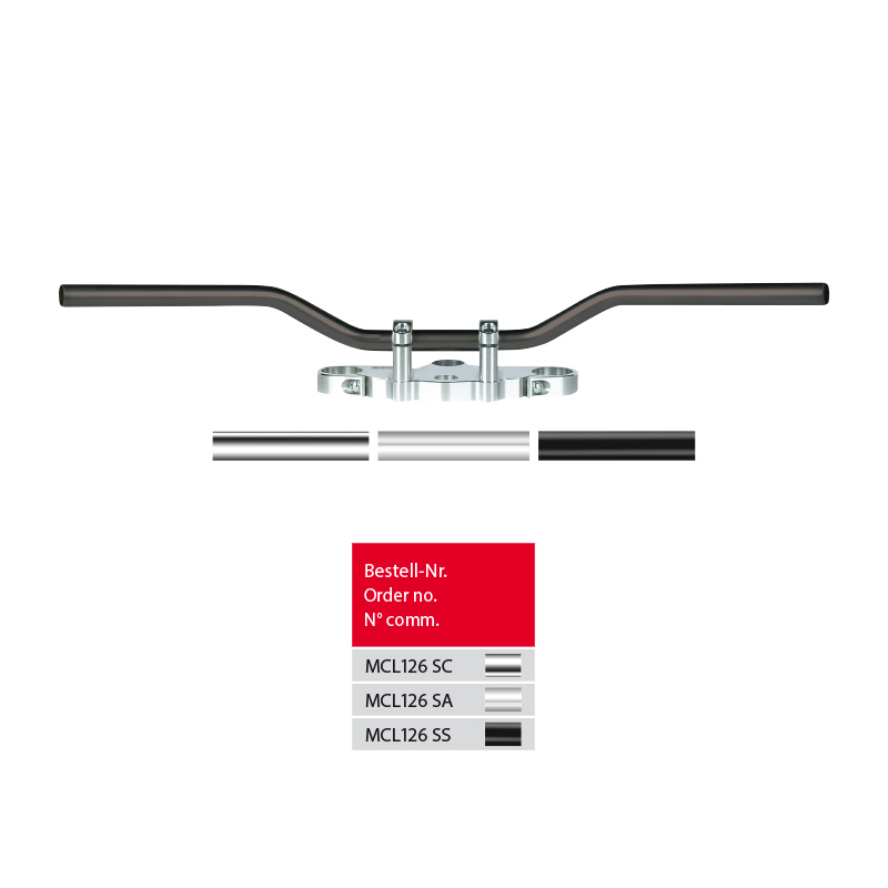 TRW Stahllenker Superbike Comfort MCL126SS in  schwarz