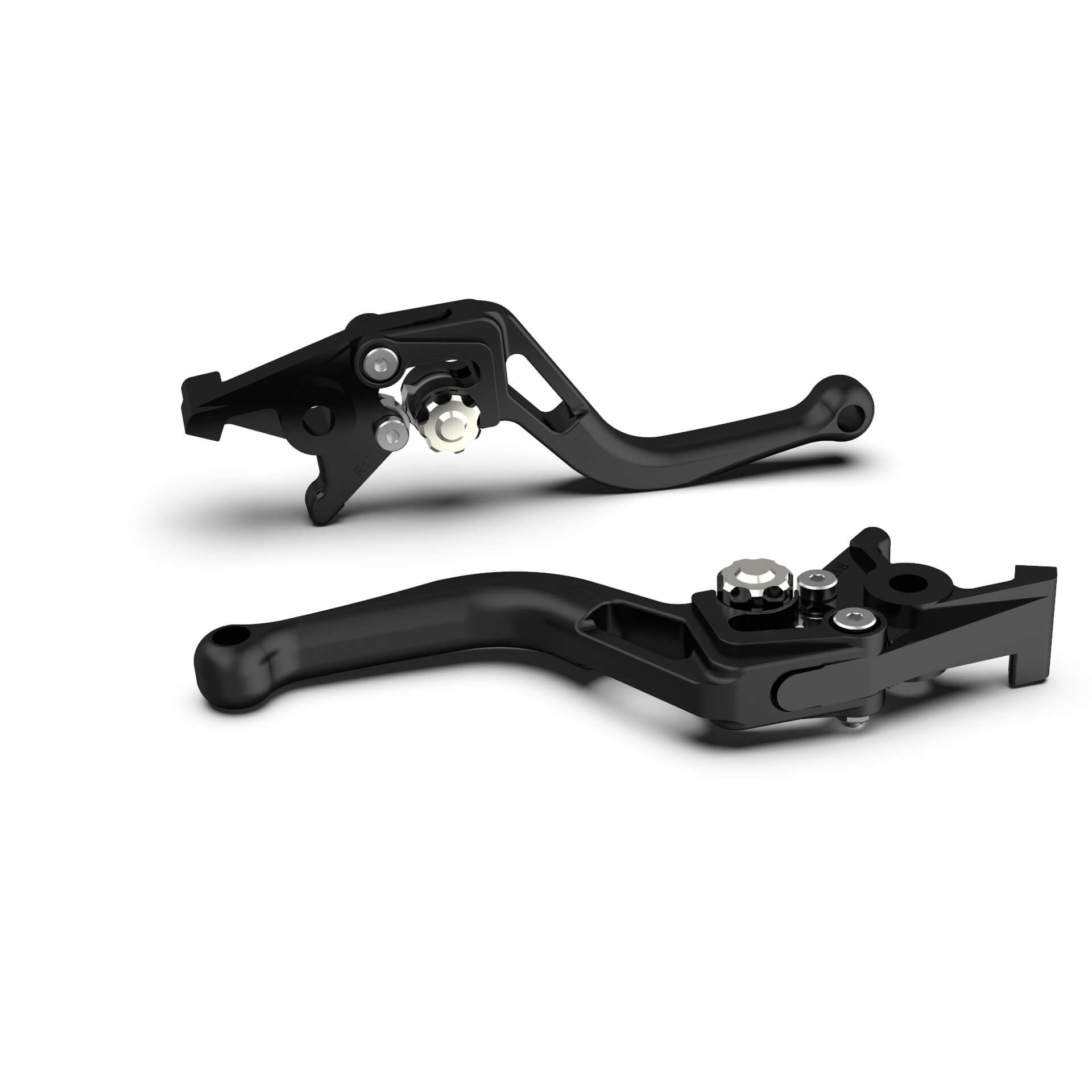 LSL Kupplungshebel BOW L76, kurz, schwarz perlgestrahlt/silber