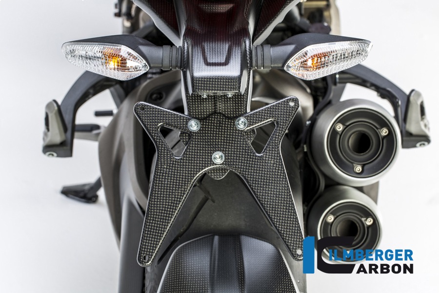 Ilmberger Carbon Kennzeichenträger, Carbon matt