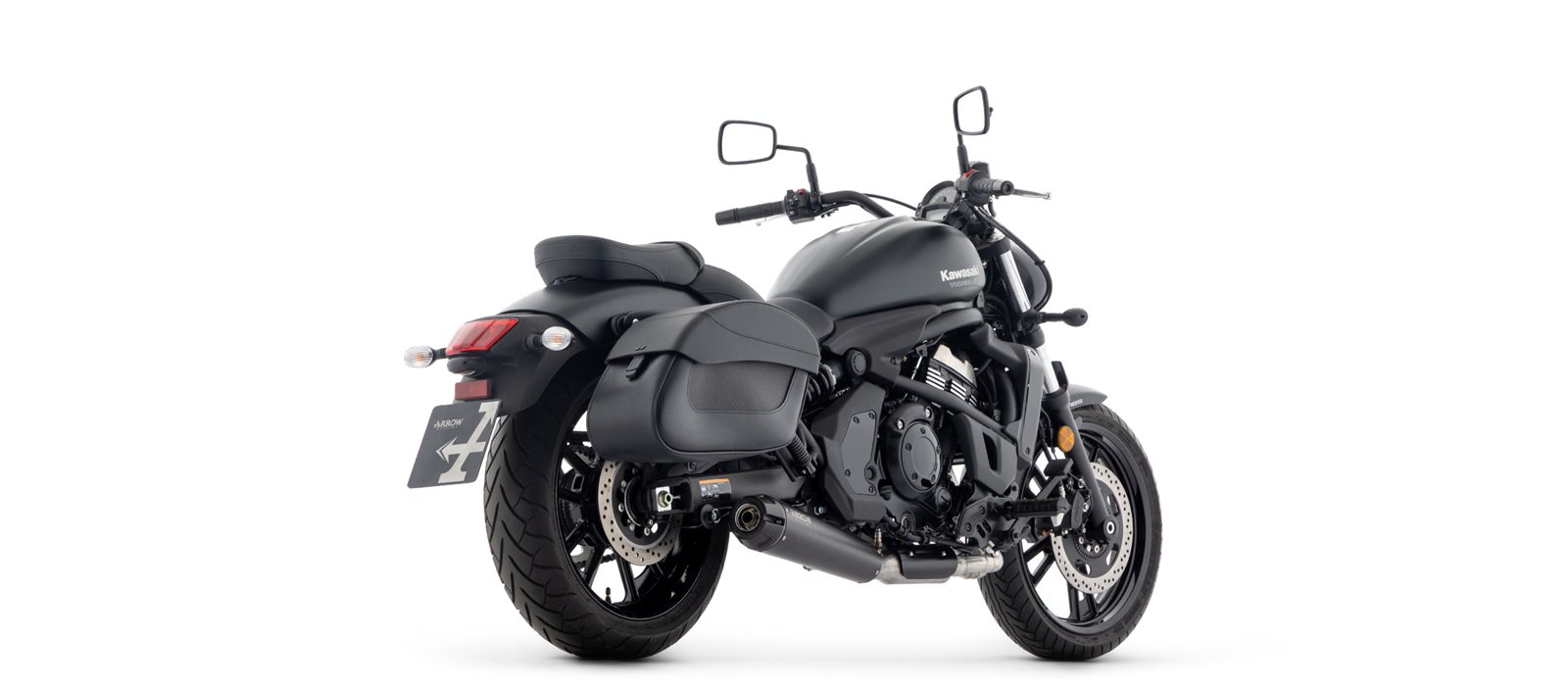 ARROW Auspuff Komplettanlage DARK REBEL Edelstahl schwarz u. Aluminium für Kawasaki Vulcan S 650 2025-