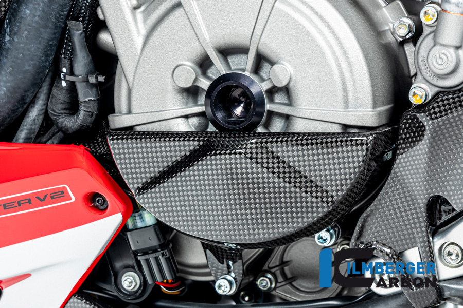 Ilmberger Carbon Lichtmaschinendeckelabdeckung, glänzend, Ducati Streetfighter V2,  2022-