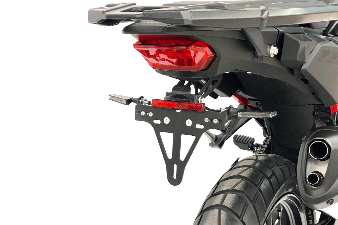 alpha Technik Kennzeichenhalter Edelstahl schwarz für Honda CRF1100L Africa Twin ab 2020-
