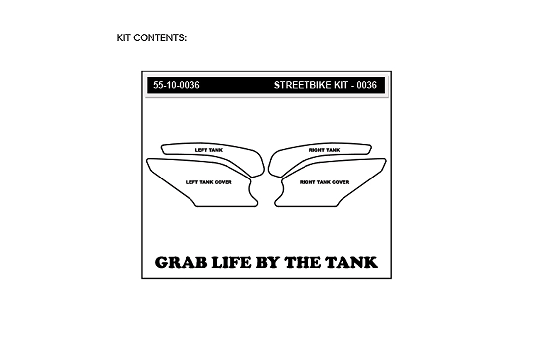 Stompgrip hybrid, Volcano, für Kawasaki Ninja 250R, 2008-2012