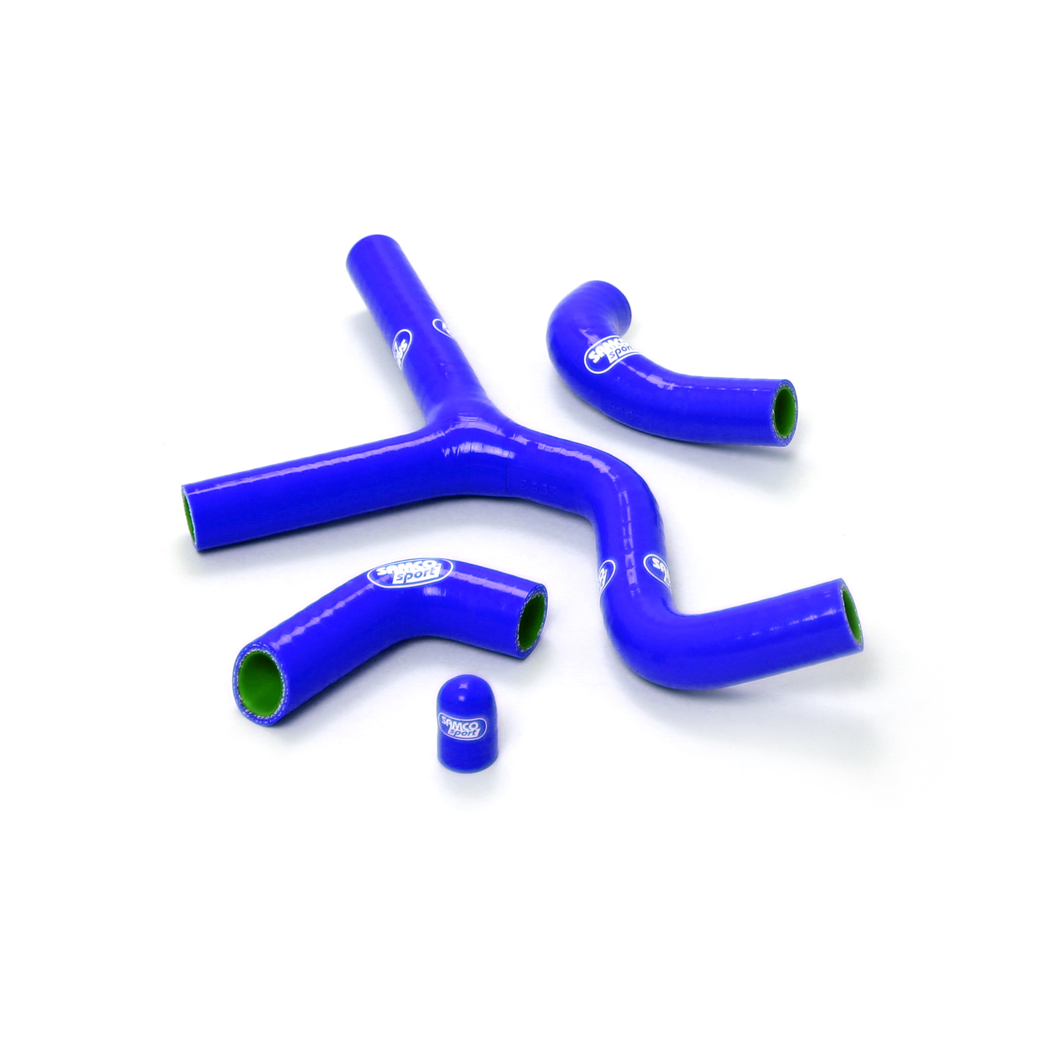 SAMCO SPORT Siliconschlauch Kit Thermostat Bypass blau für KTM 400 EXC 520 EXC 450 EXC 525 EXC Modelljahr 2000-2007