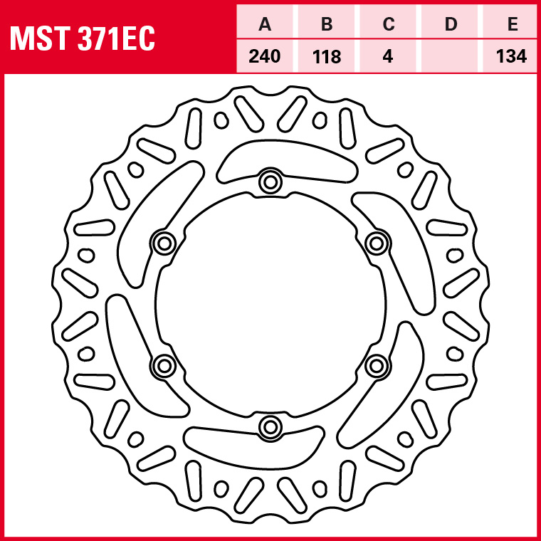TRW Bremsscheibe Offroad starr MST371EC