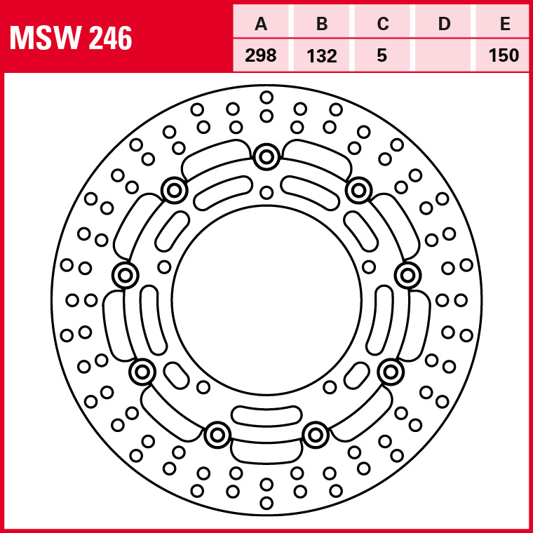 TRW Bremsscheibe Allround schwimmend MSW246
