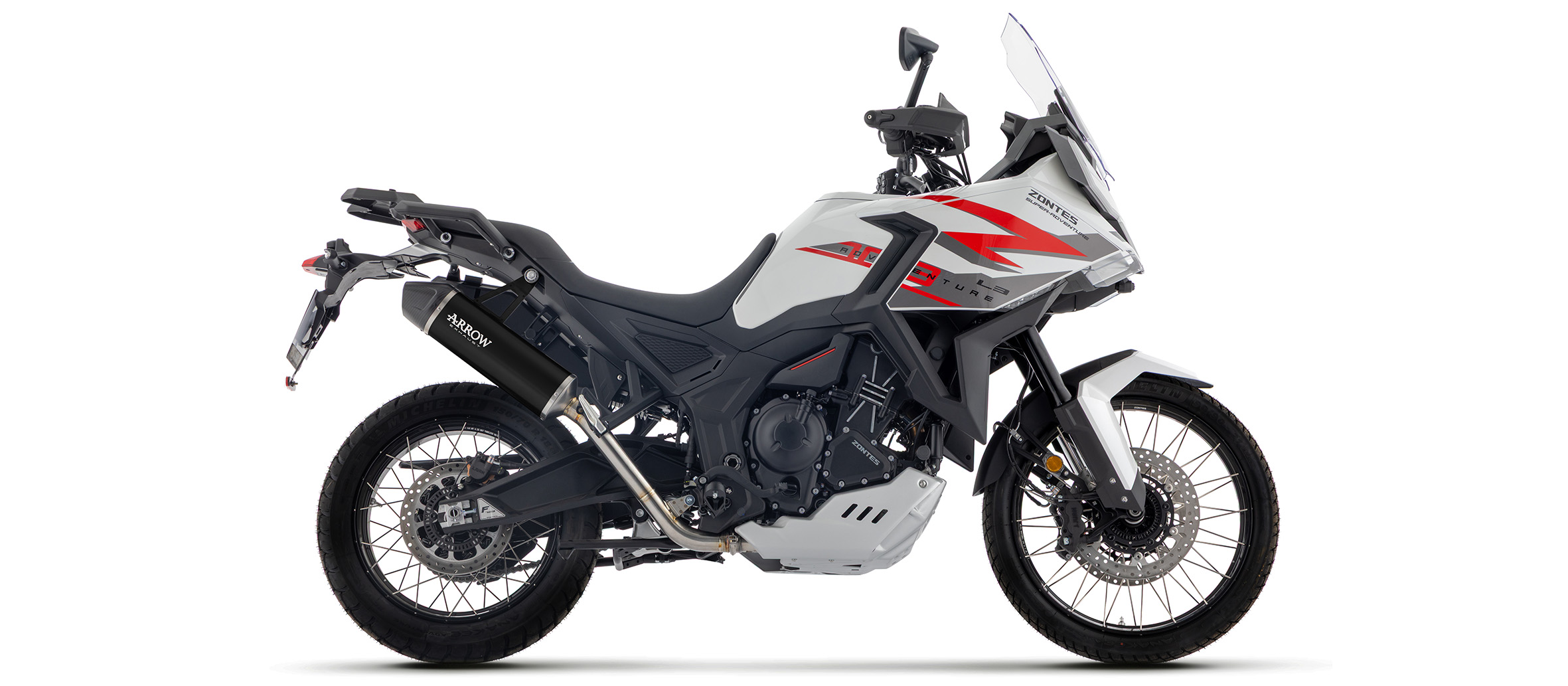 ARROW Auspuff INDY RACE EVO Aluminium schwarz für Zontes ZT703-F, 2025-