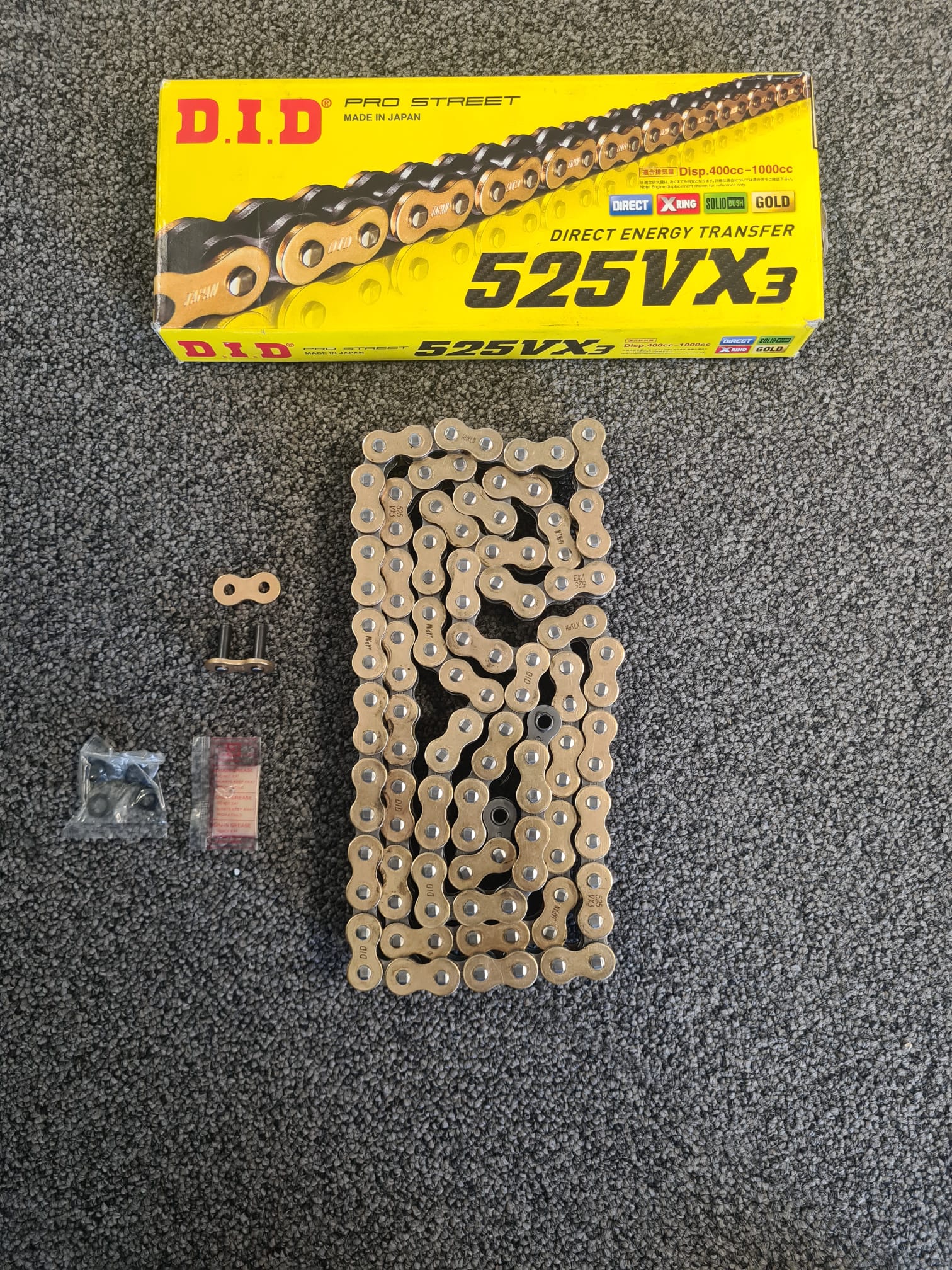 Kette DID 525 VX3 gold