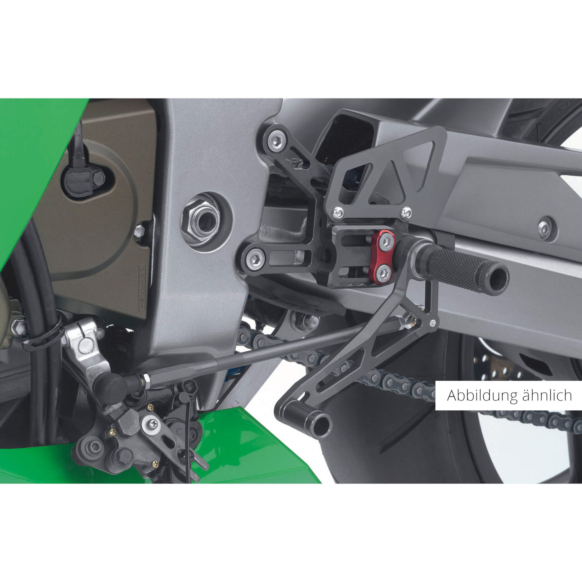 LSL 2Slide-Rastenanlage für Kawasaki ZX-6R, 1998-2002, ZX-9R, 1998-, schwarz-rot