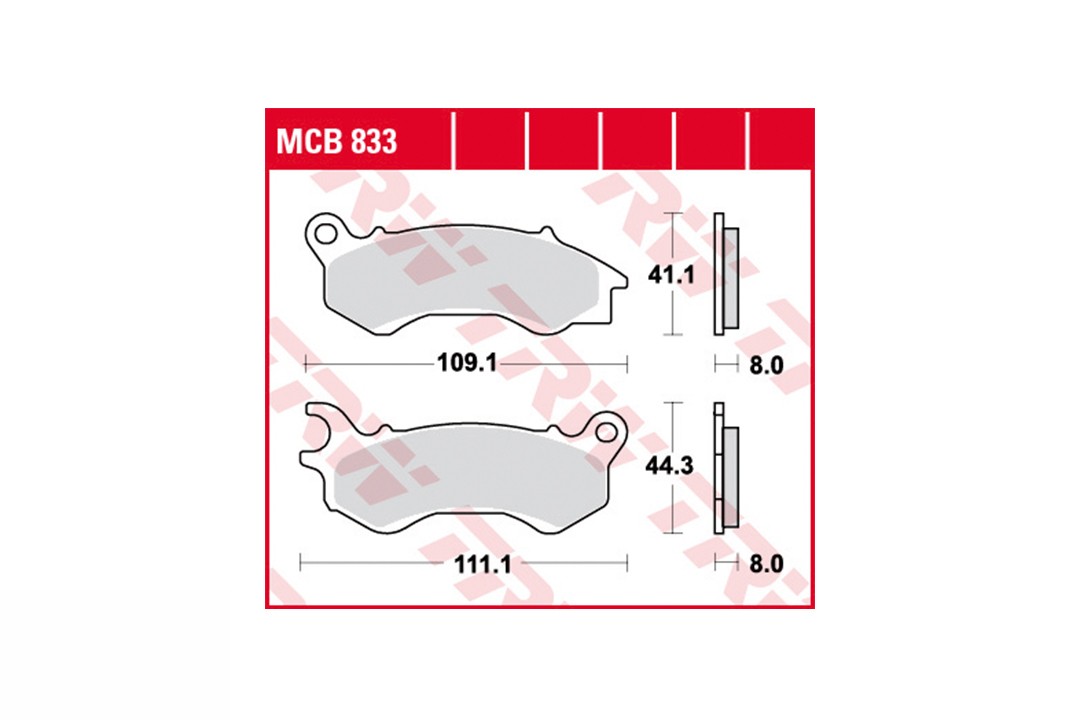 TRW Bremsbelagsatz MCB833EC vorne