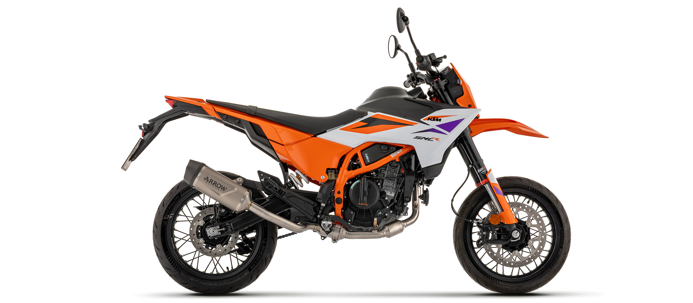 ARROW Auspuff INDY RACE EVO Titan mit Carbon-Endkappe für KTM 390 Enduro R, 2025-